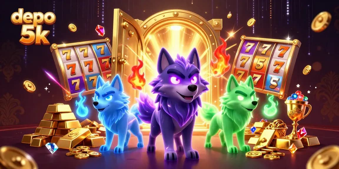 Experience big wins with depo 5k slots featuring a dynamic wolf scene overflowing with treasures.