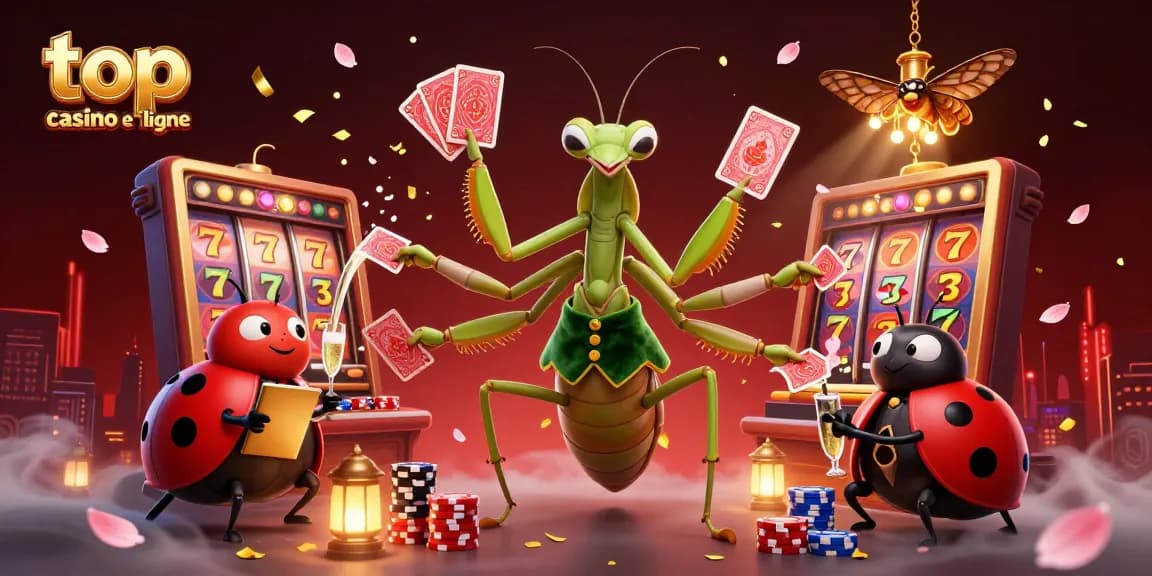 Les joueurs découvrent le top casino en ligne avec des gains impressionnants dans une scène animée.