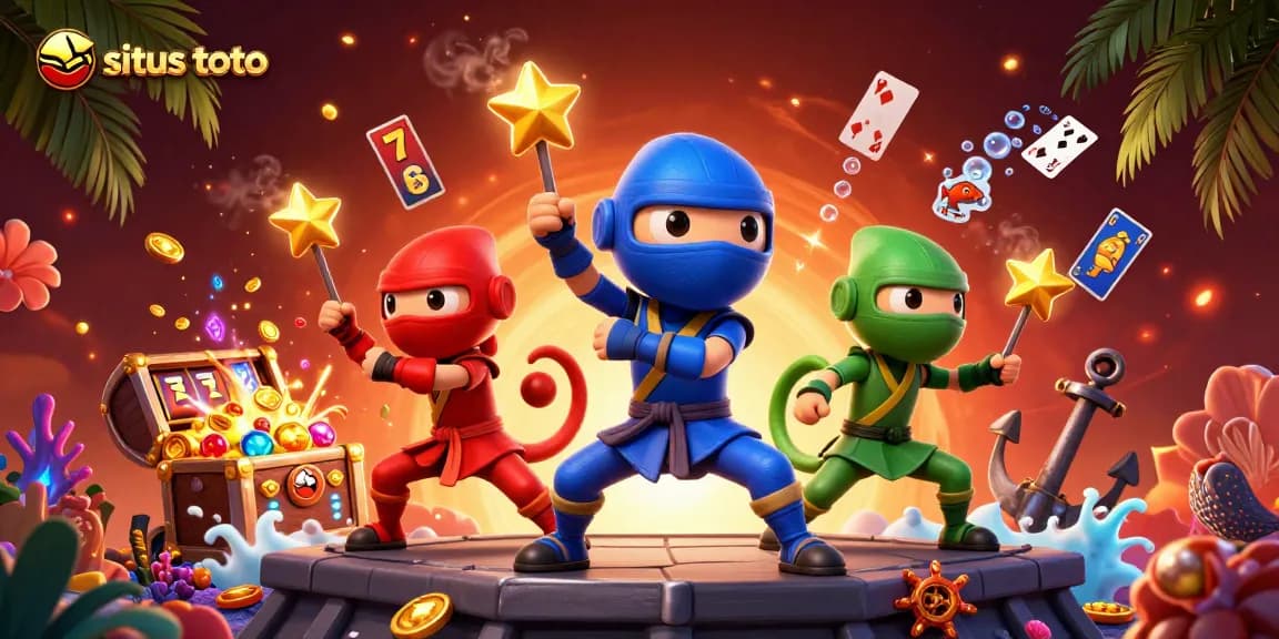 Engage with situs toto through dynamic 3D casino action featuring chameleons and slot elements.