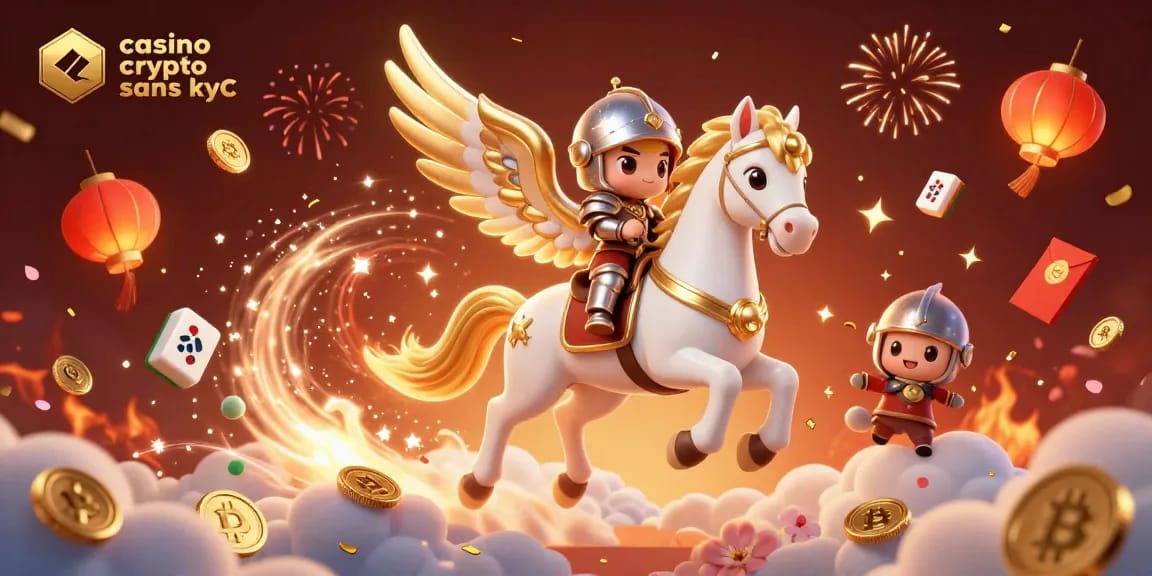 Gagnez des crypto dans des casinos sans KYC avec cette illustration colorée en 3D.