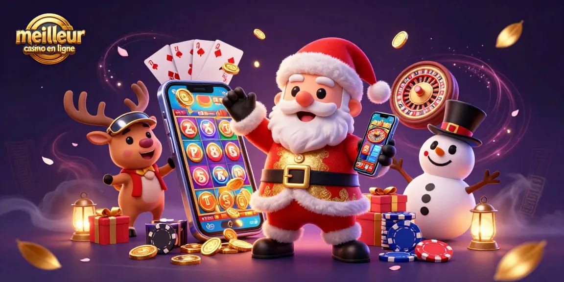 Profitez des jeux au meilleur casino en ligne avec l'ambiance festive de Santa et ses amis.