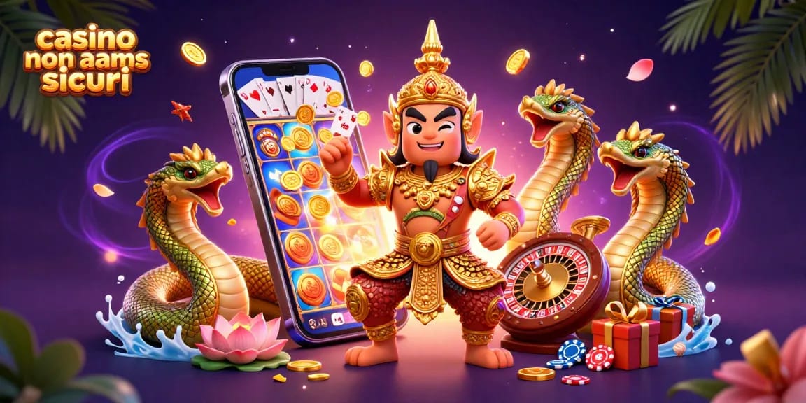 Unisciti all'avventura nei casino non AAMS sicuri con emozionanti giochi di slot e vivaci personaggi 3D.