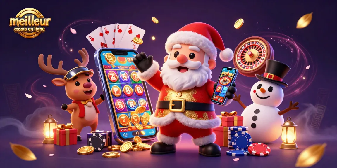 Profitez des jeux au meilleur casino en ligne avec l'ambiance festive de Santa et ses amis.