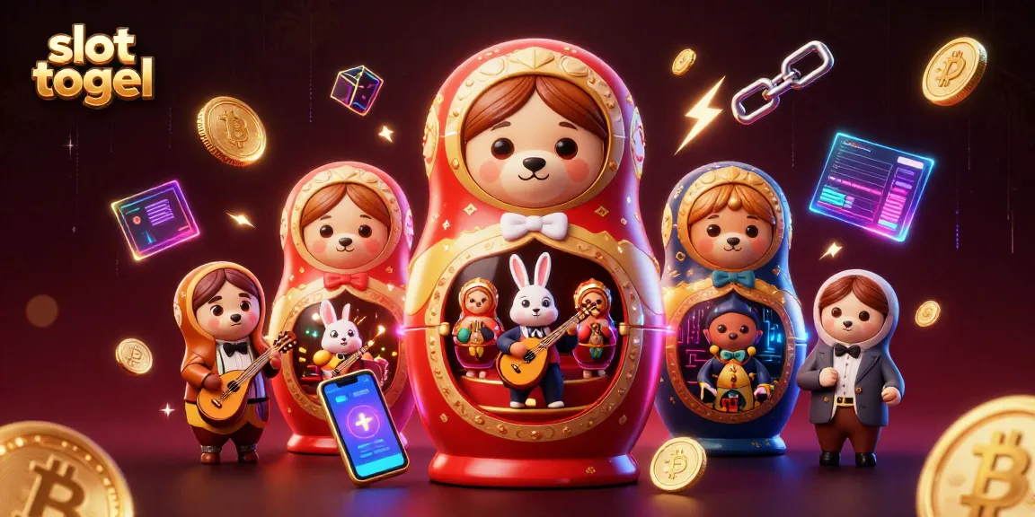 Engage in the excitement of slot togel with vibrant scenes showcasing cartoon bears and cryptocurrency elements.