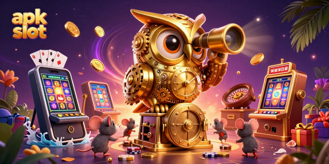Experience riveting gameplay with apk slot as vibrant slot machines and golden coins create a dynamic casino scene.