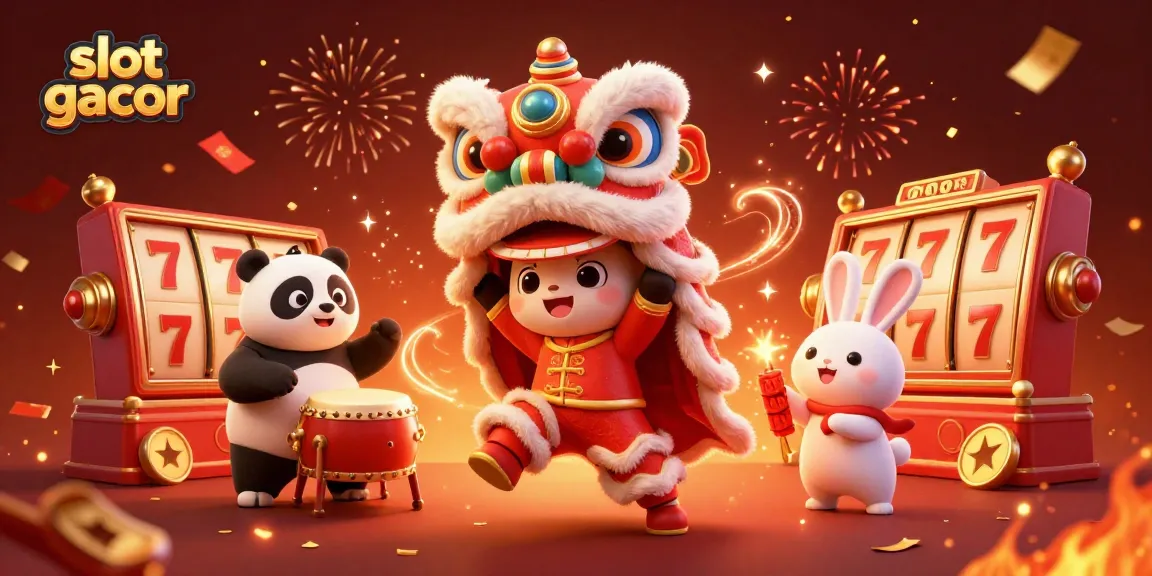 Experience thrilling slot gacor action with festive characters and captivating casino elements.