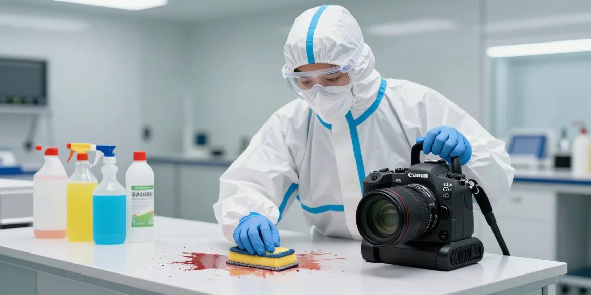 Tatortreinigung in Dortmund: Fachkraft bei der professionellen Reinigung eines Tatorts mit modernster Technik