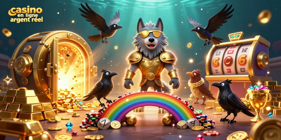 Experience thrilling gaming at casino en ligne argent réel with Odin and his ravens in a vivid 3D scene.