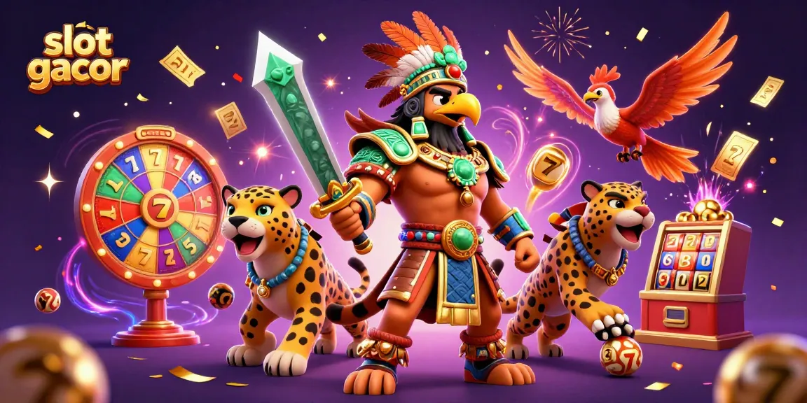 Engage with slot gacor action featuring colorful slot reels and dynamic casino elements.