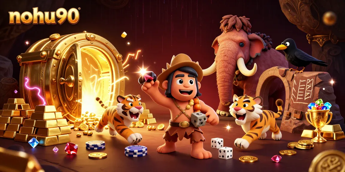 Experience exciting wins at nohu90 with prehistoric casino fun featuring lively characters and treasure.