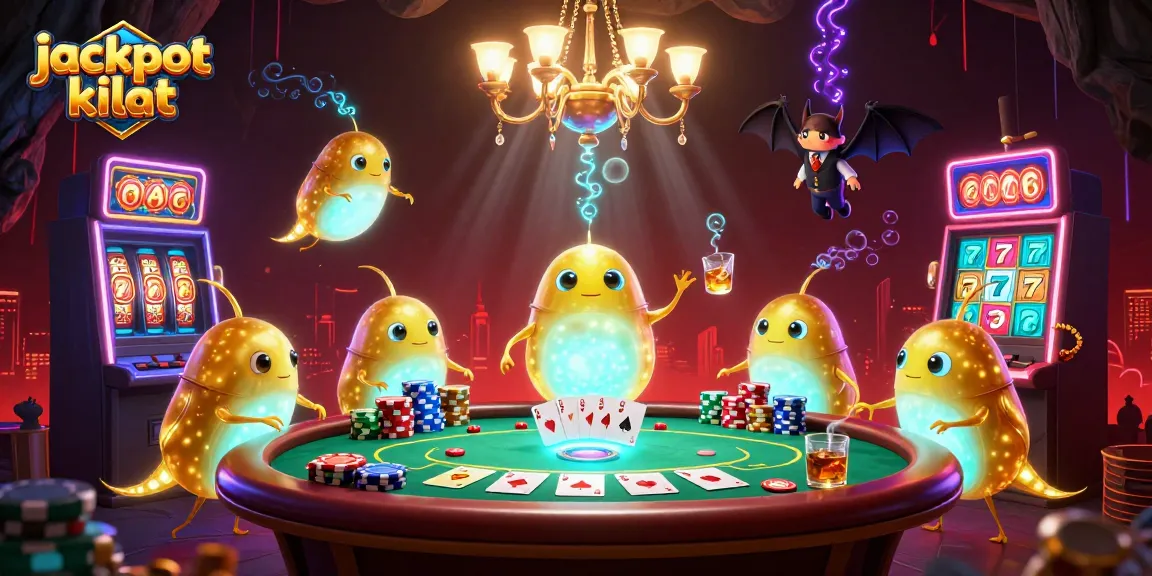 Experience jackpot kilat with glowing worms lighting a vibrant casino scene full of excitement.