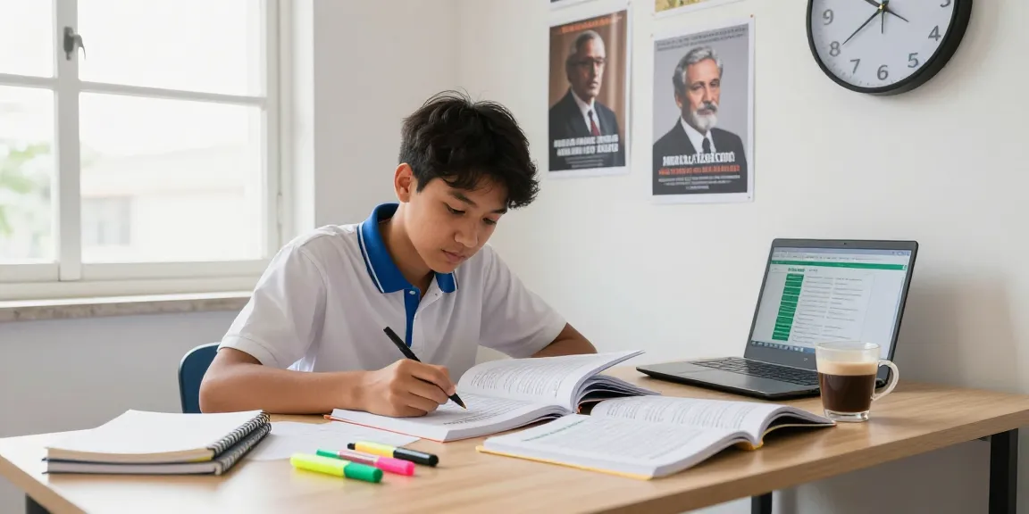 Focused student preparing for the 2026 WAEC expo in a bright study space.