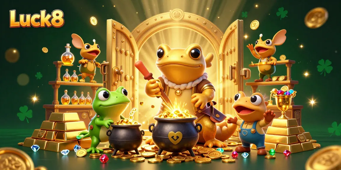 Experience incredible wins at Luck8 Casino with dynamic slot games and golden treasures in an exciting scene.
