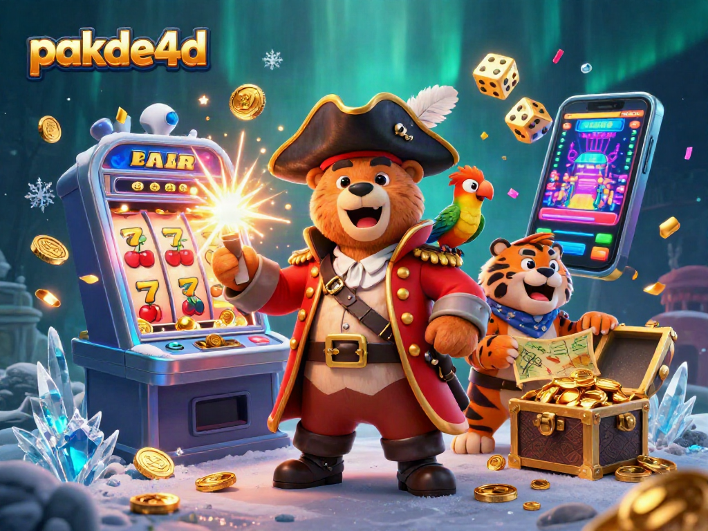 Experience thrilling wins with pakde4d's vibrant slot machines, pirate-themed characters, and treasure-filled visuals.