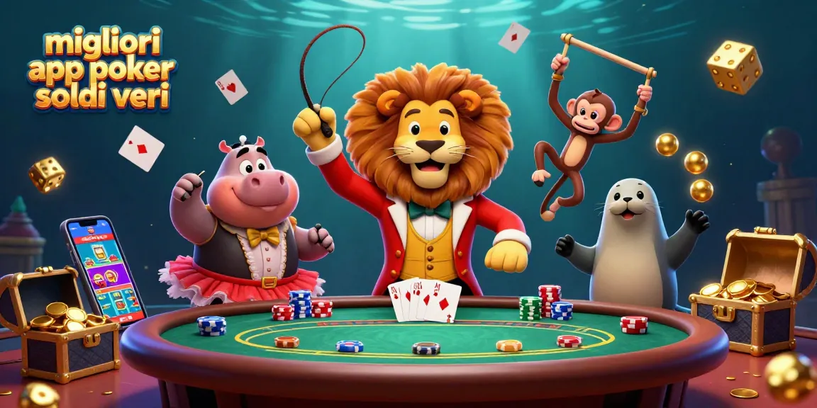 Migliori app poker soldi veri: gioca con divertenti personaggi in una scena di poker animata e coinvolgente.