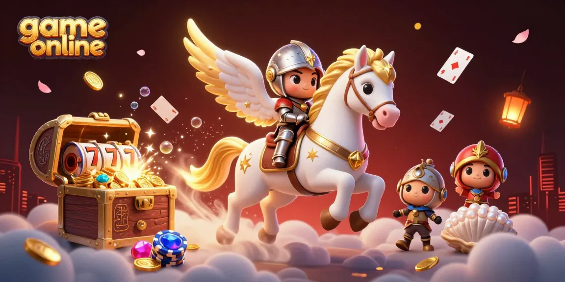 Experience thrilling game online action with vibrant characters, cascading gold coins, and dynamic casino elements.