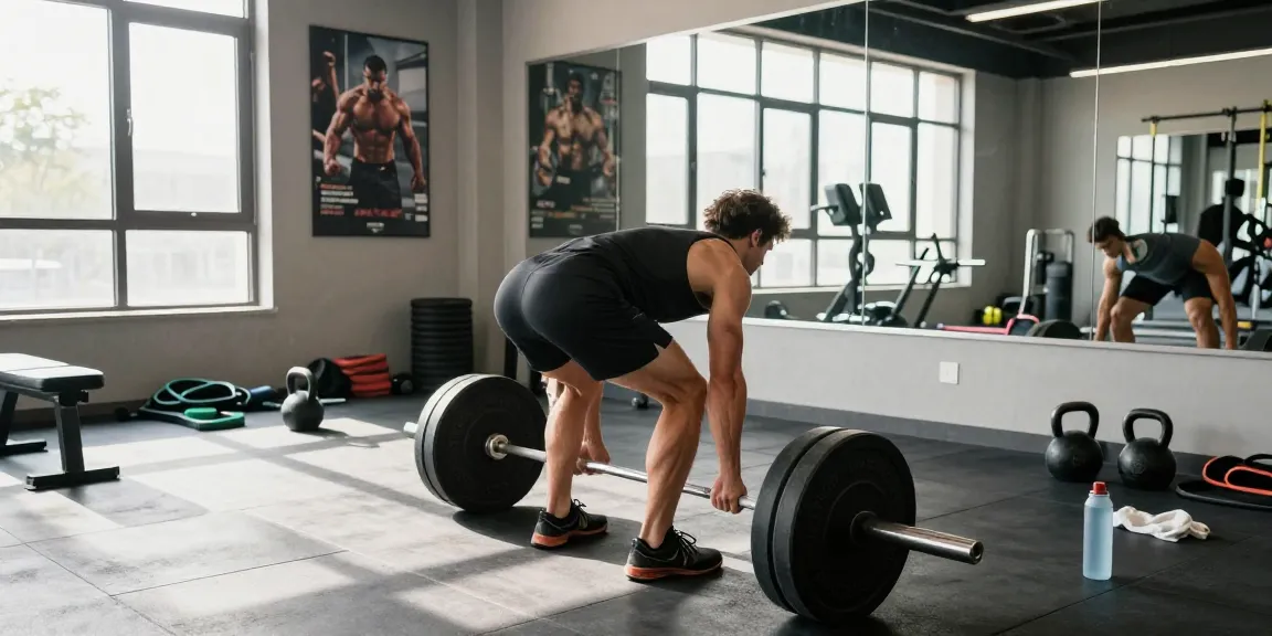 Person training at Driada Shop gym with equipment and sunlight