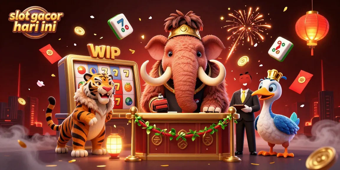 Experience the excitement of slot gacor hari ini with a vibrant casino scene featuring animated characters and extravagant gameplay elements.