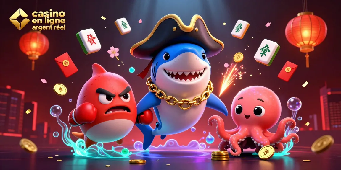 Plongez dans le monde passionnant des casinos en ligne argent réel avec des personnages animés et des éléments de casino vibrants.
