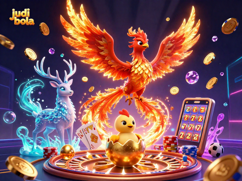Engage in judi bola with exciting sports elements and vibrant graphics in this dynamic illustration.
