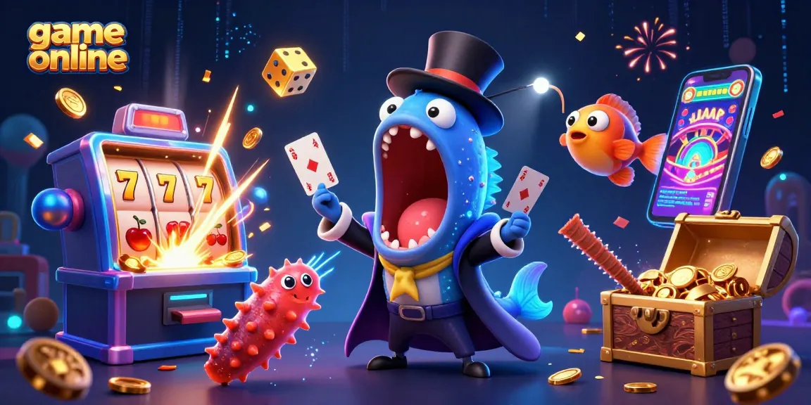 Experience game online with vibrant characters performing magic in an exciting casino-themed scene.