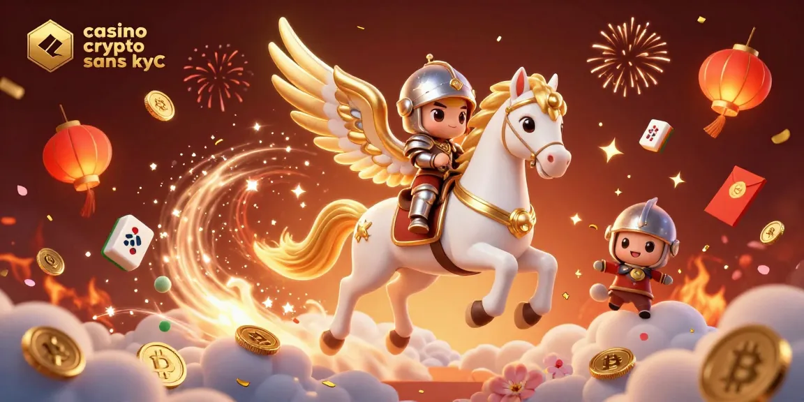 Gagnez des crypto dans des casinos sans KYC avec cette illustration colorée en 3D.
